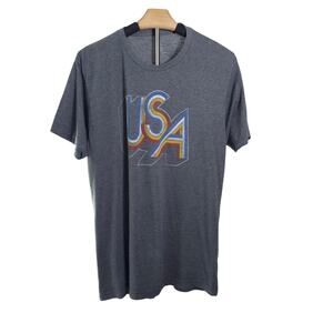 USA T-shirt Unisex Grey Large